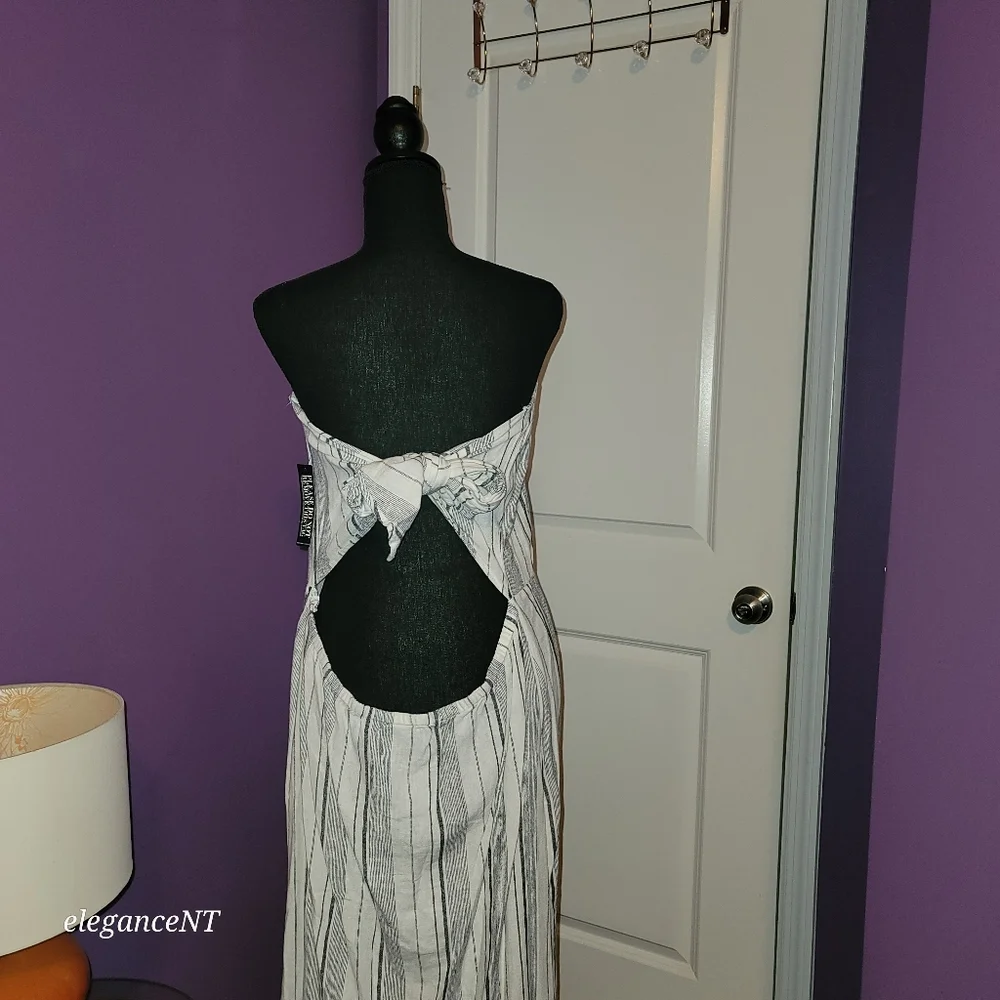 NY & Co. SoHo Street  Black and White Striped Women's Dress Sz: XL NWT - Picture 11 of 12